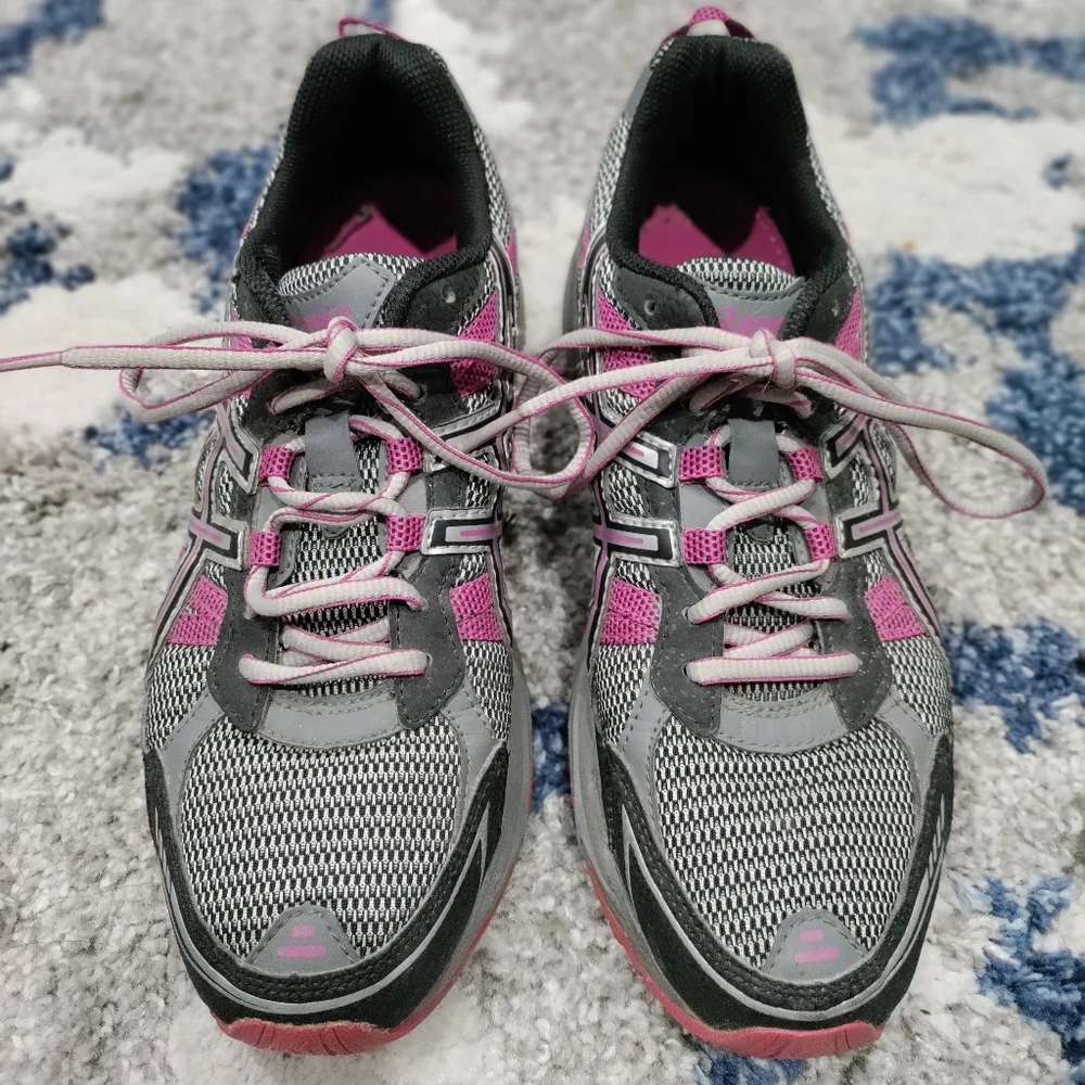 Asics Gel-Venture 4  Women's Grey/purple Running Shoes size 9.5